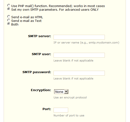 Configurare SMTP Prestashop